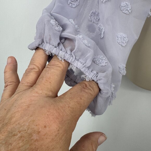 Altar'd State Top blouse Uo Altard State Floral Knit Crop Top lavender lilac pur - Picture 4 of 13